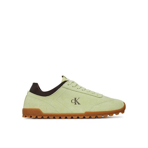 Calvin Klein Jeans Sneakersy Low Profile Runner Mg Sue YW0YW01898 Zielony ze sklepu MODIVO w kategorii Buty sportowe damskie - zdjęcie 183814280