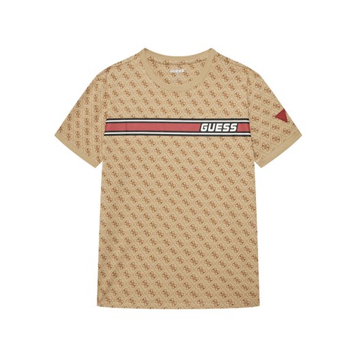 Guess T-Shirt L4YI47 J1314 Beżowy Regular Fit ze sklepu MODIVO w kategorii T-shirty chłopięce - zdjęcie 183814341