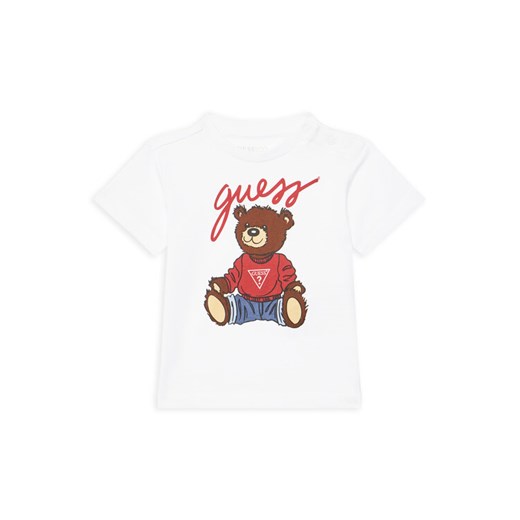 Guess T-Shirt H4BT01 I3Z14 Biały Regular Fit ze sklepu MODIVO w kategorii Kaftaniki i bluzki - zdjęcie 183814363