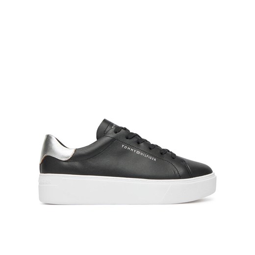 Tommy Hilfiger Sneakersy Essential Platform Court Sneaker FW0FW08756 Czarny ze sklepu MODIVO w kategorii Buty sportowe damskie - zdjęcie 183814401