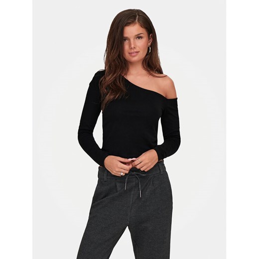 ONLY Bluzka Live Love 15344398 Czarny Slim Fit ze sklepu MODIVO w kategorii Bluzki damskie - zdjęcie 183814402