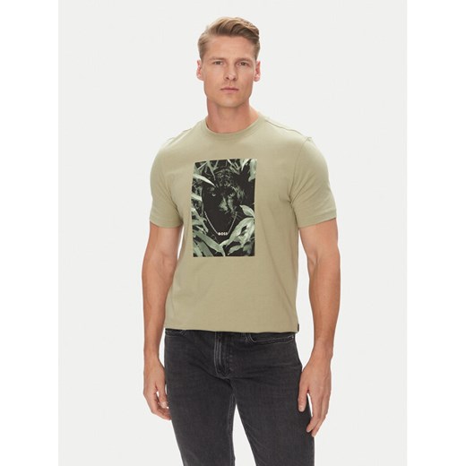 BOSS T-Shirt Te_Animali 50546362 Zielony Regular Fit ze sklepu MODIVO w kategorii T-shirty męskie - zdjęcie 183814411