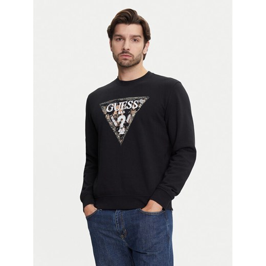 Guess Bluza M5YQ05 K68I4 Czarny Regular Fit ze sklepu MODIVO w kategorii Bluzy męskie - zdjęcie 183814440