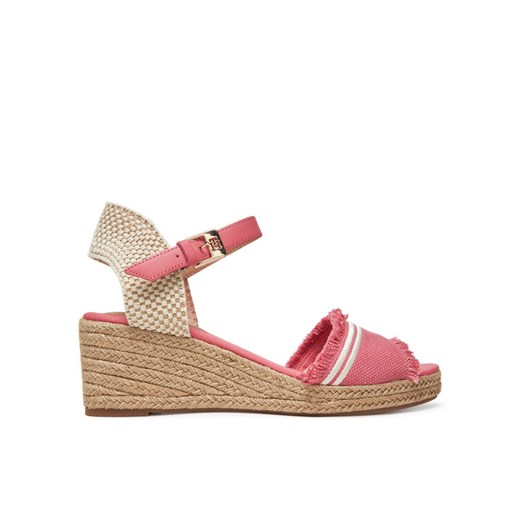 Tommy Hilfiger Espadryle Fringe Canvas Medium Wedge FW0FW08879 Różowy ze sklepu MODIVO w kategorii Espadryle damskie - zdjęcie 183814452