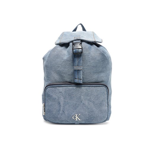 Calvin Klein Plecak Denim Luna Mini Flap Backpack LV04F3216G Błękitny ze sklepu MODIVO w kategorii Plecaki - zdjęcie 183814523