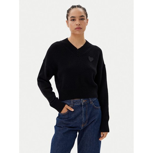 HUGO Sweter Scutie 50543059 Czarny Relaxed Fit ze sklepu MODIVO w kategorii Swetry damskie - zdjęcie 183814613