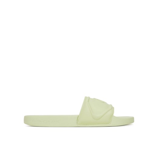 Calvin Klein Jeans Klapki Slide Pu Hf Mg YW0YW01879 Zielony ze sklepu MODIVO w kategorii Klapki damskie - zdjęcie 183814631