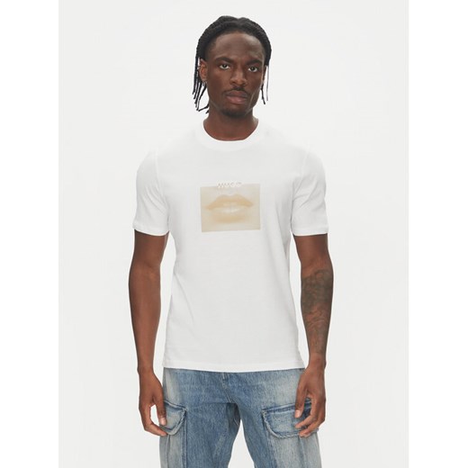 HUGO T-Shirt Deterni 50544496 Biały Regular Fit ze sklepu MODIVO w kategorii T-shirty męskie - zdjęcie 183814650