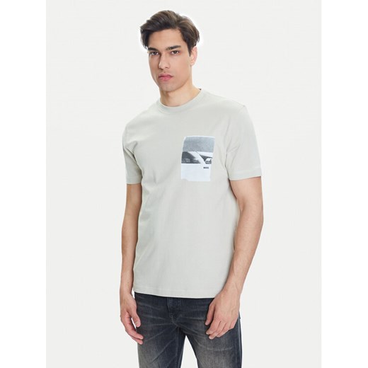 BOSS T-Shirt Te_Container 50546920 Beżowy Regular Fit ze sklepu MODIVO w kategorii T-shirty męskie - zdjęcie 183814684