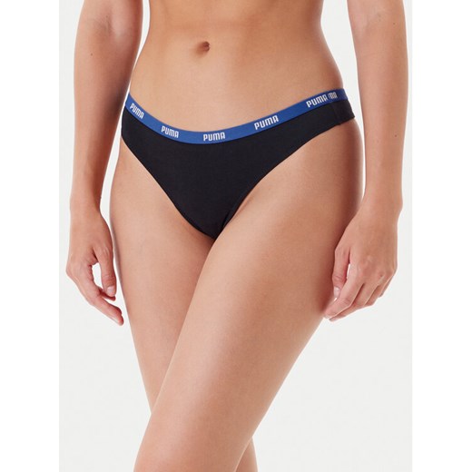 Puma Komplet 3 par stringów 907590 Czarny ze sklepu MODIVO w kategorii Majtki damskie - zdjęcie 183814823