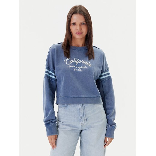 Guess Bluza W5YQ24 K68I4 Niebieski Regular Fit ze sklepu MODIVO w kategorii Bluzy damskie - zdjęcie 183814831