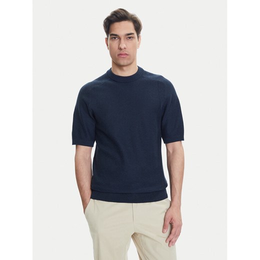 BOSS Sweter Kencel 50545678 Granatowy Regular Fit ze sklepu MODIVO w kategorii Swetry męskie - zdjęcie 183814842