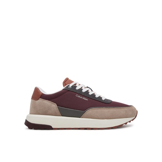 Calvin Klein Sneakersy Low Top Lace Up Repreve Mix HM0HM01714 Brązowy ze sklepu MODIVO w kategorii Buty sportowe męskie - zdjęcie 183814960