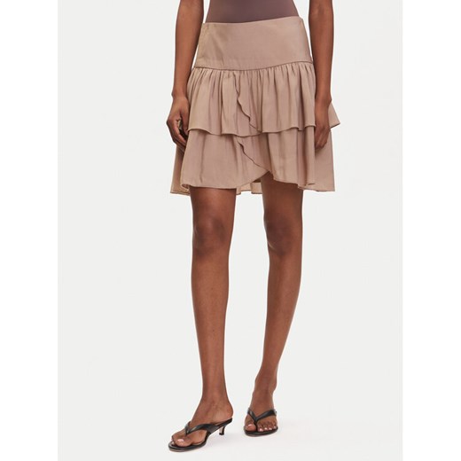 Vero Moda Spódnica mini Clara 10336425 Beżowy Regular Fit ze sklepu MODIVO w kategorii Spódnice - zdjęcie 183815050