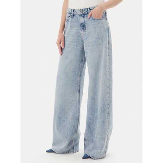 Guess Jeansy W5YA82 D5QKA Niebieski Wide Leg ze sklepu MODIVO w kategorii Jeansy damskie - zdjęcie 183815120