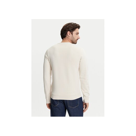 Beżowa bluza męska Guess młodzieżowa z napisami jesienna