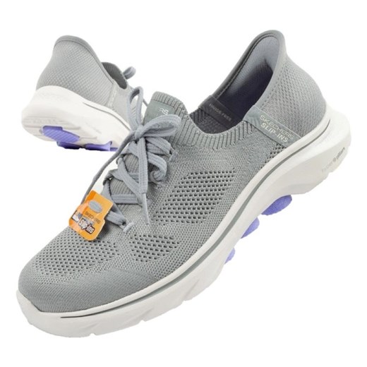 Buty Skechers Go Walk 7-Via 125213/GYLV szare ze sklepu ButyModne.pl w kategorii Buty sportowe damskie - zdjęcie 183824074