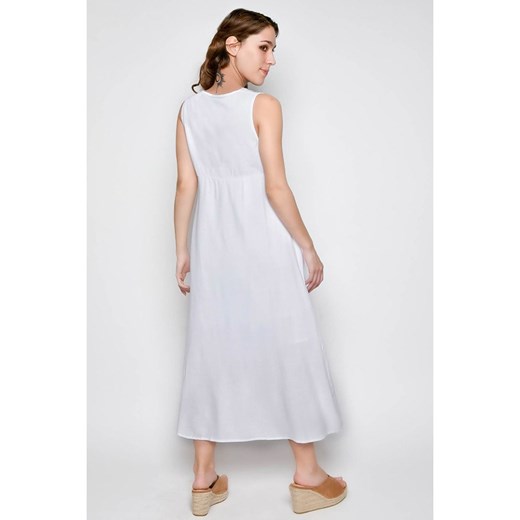 Sukienka H.H.G. biała z dekoltem v 