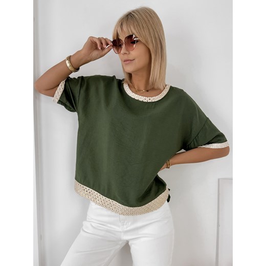 bluzka cerelia khaki one size ze sklepu UBRA w kategorii Bluzki damskie - zdjęcie 183825133