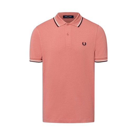 Fred Perry Męska koszulka polo Mężczyźni Bawełna koralowy jednolity ze sklepu vangraaf w kategorii T-shirty męskie - zdjęcie 183825930