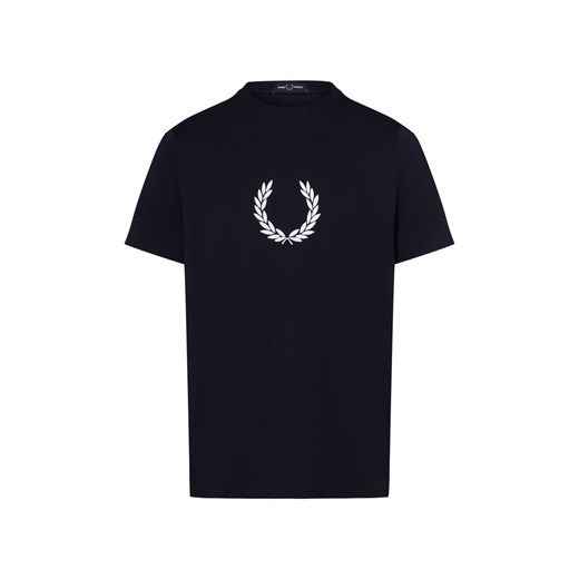 Fred Perry Koszulka męska Mężczyźni Bawełna granatowy nadruk ze sklepu vangraaf w kategorii T-shirty męskie - zdjęcie 183825992