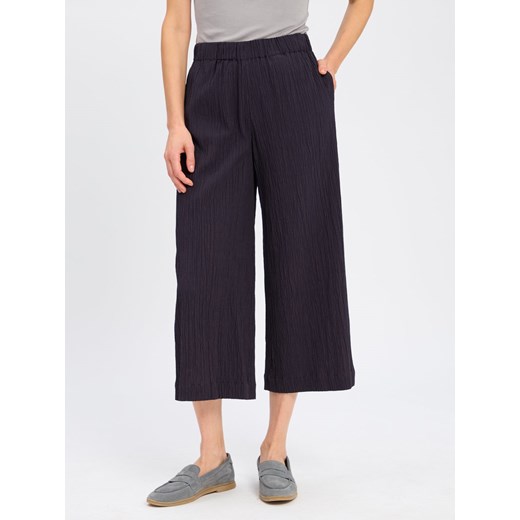 Marc O'Polo Denim Damskie spodnie materiałowe Kobiety Bawełna granatowy wypukły wzór tkaniny ze sklepu vangraaf w kategorii Spodnie damskie - zdjęcie 183826050