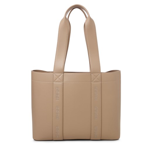 HUGO Torba na ramię DAmen - Becky Kobiety Sztuczna skóra melanżowy jednolity ze sklepu vangraaf w kategorii Torby Shopper bag - zdjęcie 183826052