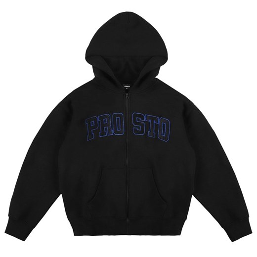 Bluza męska Prosto Zip Hoodie Axel KL251MSWE2181 - czarna ze sklepu streetstyle24.pl w kategorii Bluzy męskie - zdjęcie 183832142