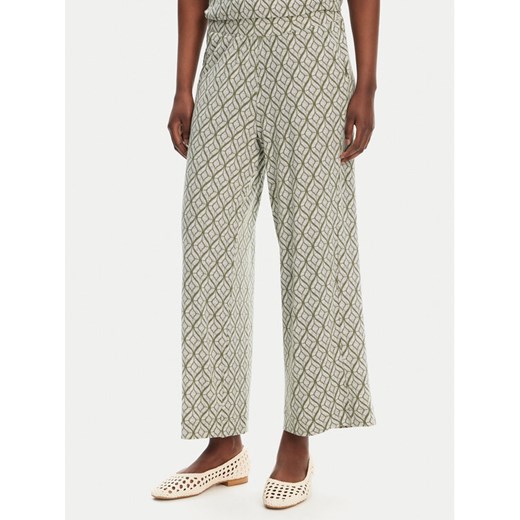 Olsen Spodnie materiałowe 14002433 Zielony Relaxed Fit ze sklepu MODIVO w kategorii Spodnie damskie - zdjęcie 183833131