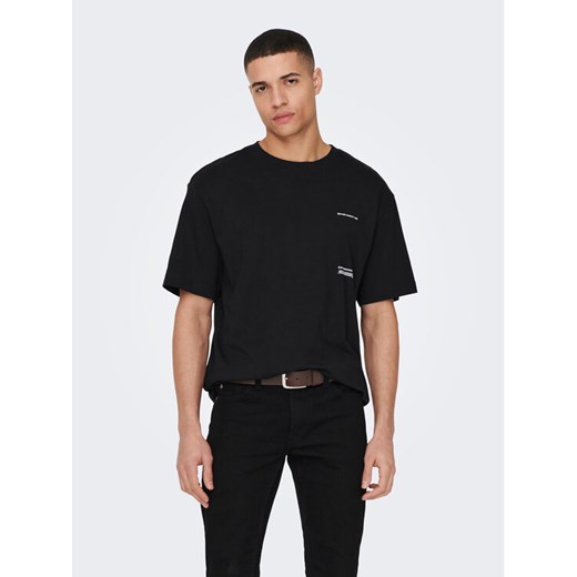Only & Sons T-Shirt 22025268 Czarny Relaxed Fit ze sklepu MODIVO w kategorii T-shirty męskie - zdjęcie 183833224