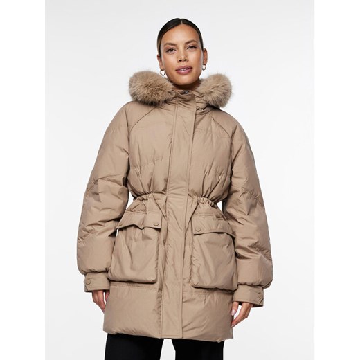 YAS Kurtka puchowa 26031384 Beżowy Regular Fit ze sklepu MODIVO w kategorii Kurtki damskie - zdjęcie 183833241