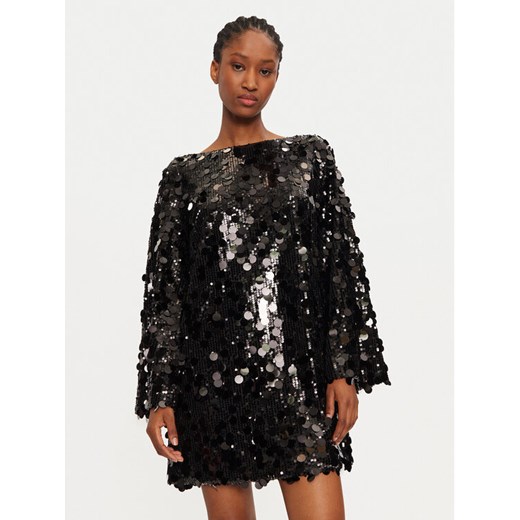 Babylon Sukienka koktajlowa S00803 Czarny Loose Fit ze sklepu MODIVO w kategorii Sukienki - zdjęcie 183833274