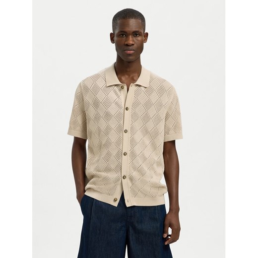 Selected Homme Koszula 16097564 Beżowy Regular Fit ze sklepu MODIVO w kategorii Koszule męskie - zdjęcie 183833303