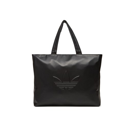 adidas Torebka Polyurethane Shopper Outline Trefoil JC6000 Czarny ze sklepu MODIVO w kategorii Torby Shopper bag - zdjęcie 183833330