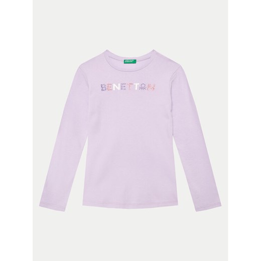United Colors Of Benetton Bluzka 3I9WC10JR Fioletowy Regular Fit ze sklepu MODIVO w kategorii Bluzki dziewczęce - zdjęcie 183833344