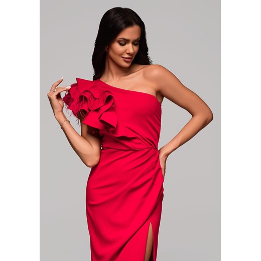 Sukienka wieczorowa LA-OM-DLR005 Regular Fit czerwony Larica M ombre