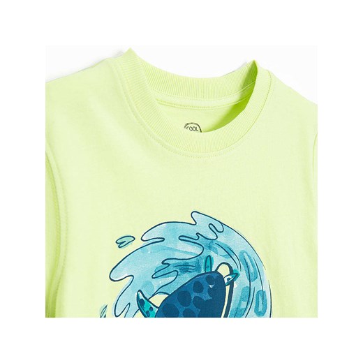 T-shirt chłopięce Cool Club żółty na lato
