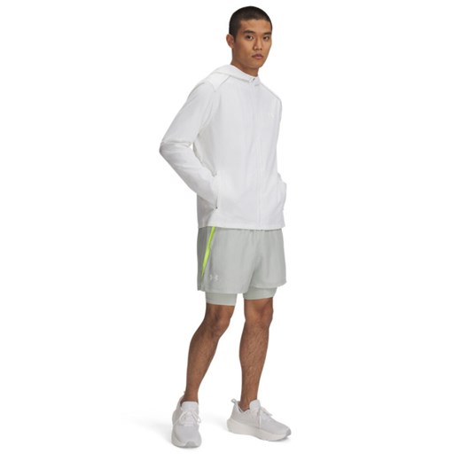 Męskie spodenki do biegania Under Armour UA Launch 5\'\' 2-in-1 Short - szare ze sklepu Sportstylestory.com w kategorii Spodenki męskie - zdjęcie 183840450