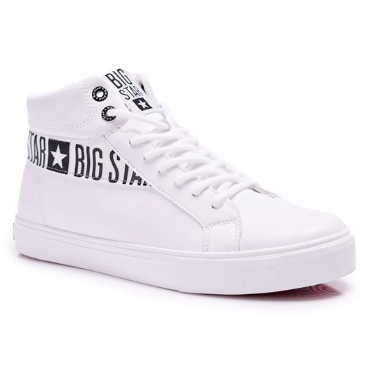 Trampki Męskie Big Star Wysokie Białe EE174340 ze sklepu ButyModne.pl w kategorii Trampki męskie - zdjęcie 183840582