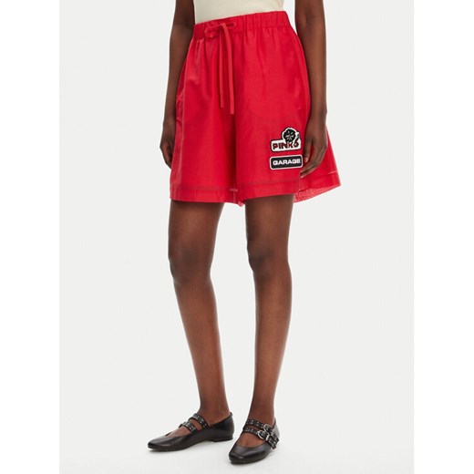 PINKO Szorty materiałowe Lewis 105243 A2M7 Czerwony Regular Fit ze sklepu MODIVO w kategorii Szorty - zdjęcie 183840812