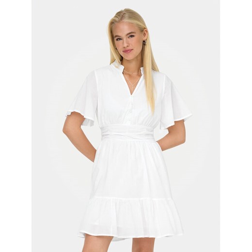 ONLY Sukienka codzienna Rarkel 15363615 Biały Regular Fit ze sklepu MODIVO w kategorii Sukienki - zdjęcie 183840872