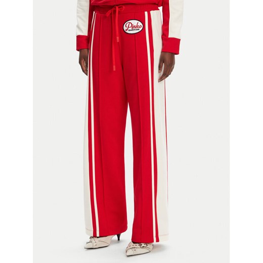 PINKO Spodnie dresowe Jacob 105272 A2MD Czerwony Relaxed Fit ze sklepu MODIVO w kategorii Spodnie damskie - zdjęcie 183840884