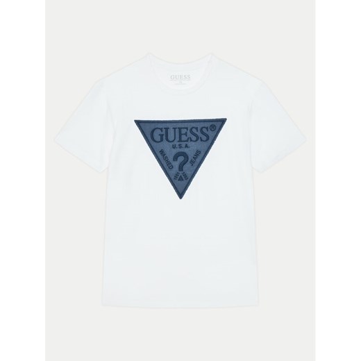 Guess T-Shirt L5RI14 K8HM4 Biały Regular Fit ze sklepu MODIVO w kategorii T-shirty chłopięce - zdjęcie 183840904