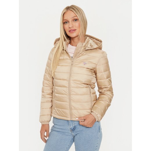 Guess Kurtka puchowa W4YL00 WG922 Beżowy Regular Fit ze sklepu MODIVO w kategorii Kurtki damskie - zdjęcie 183840932