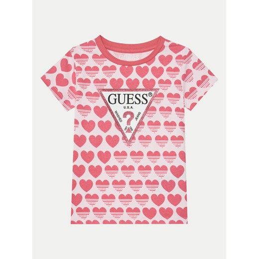 Guess T-Shirt K5RI15 K6YW4 Kolorowy Regular Fit ze sklepu MODIVO w kategorii Bluzki dziewczęce - zdjęcie 183842040