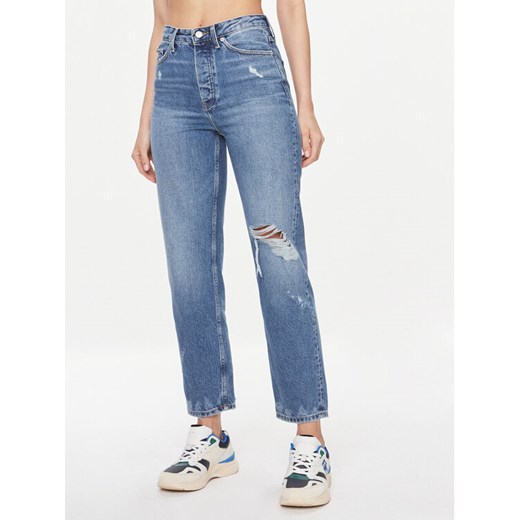 Tommy Hilfiger Jeansy Classic WW0WW40041 Niebieski Straight Fit ze sklepu MODIVO w kategorii Jeansy damskie - zdjęcie 183842234