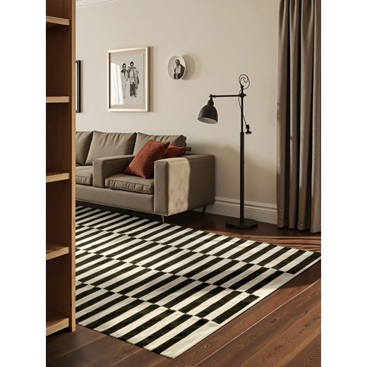 Hanse Home Wełniany dywan "Donna" w kolorze czarno-białym Hanse Home 80x200 cm Limango Polska wyprzedaż