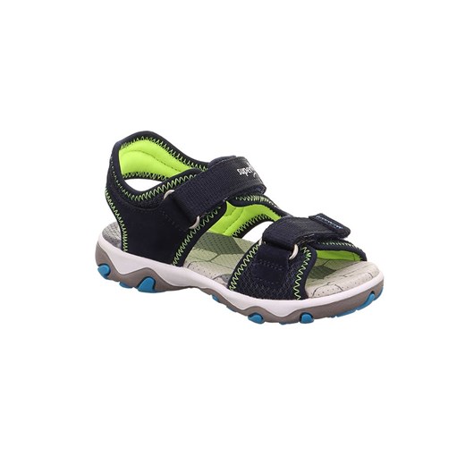 superfit Skórzane sandały "Mike 3.0" w kolorze czarno-zielonym Superfit 33 Limango Polska okazyjna cena