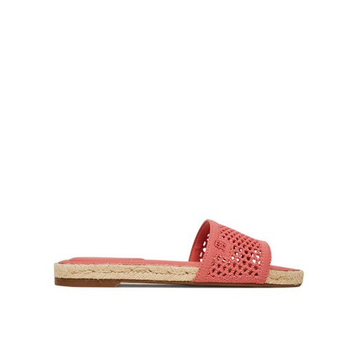 Espadryle Tommy Hilfiger Knit Mesh Espadrille Flat Sandal FW0FW08744 Koralowy ze sklepu eobuwie.pl w kategorii Espadryle damskie - zdjęcie 183843701