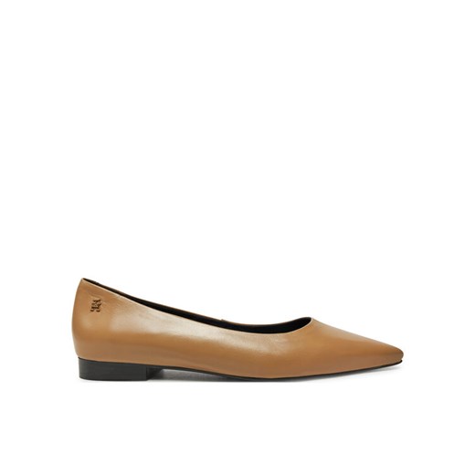 Baleriny Tommy Hilfiger Th Pointy Ballerina FW0FW08291 Khaki ze sklepu eobuwie.pl w kategorii Balerinki - zdjęcie 183843710
